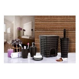 Primanova Palm Kahverengi 5'li Banyo Seti