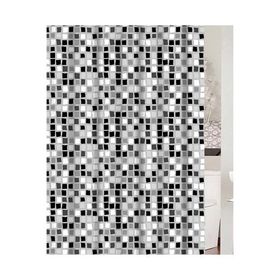 Primanova Paradise Grey Pvc 180x200 cm Banyo Perdesi