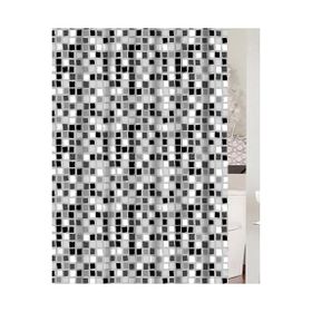 Primanova Paradise Grey Pvc 180x200 cm Banyo Perdesi