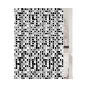 Primanova Paradise Grey Pvc 180x200 cm Banyo Perdesi