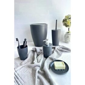 Primanova Pure Gri 5'li Banyo Seti