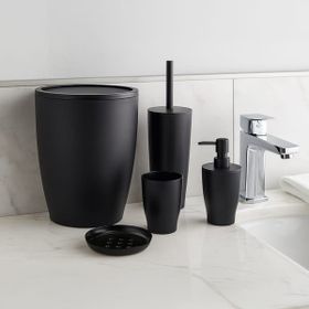 Primanova Pure Siyah 5'li Banyo Seti