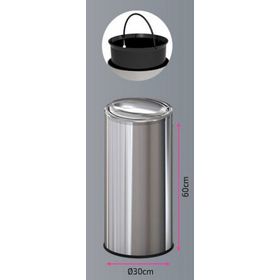 Primanova Vita 30 lt 430k Siyah İç Kovalı Çöp Kovası