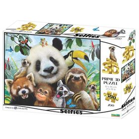 Prime 1006 3D Hayvanat Bahçesi Selfie 500 Parça Yetişkin Puzzle