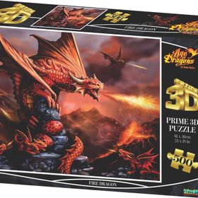Prime 10090 3D Fire Dragon 500 Parça Yetişkin Puzzle