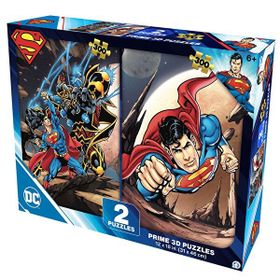Prime 10239 3D Dc Comics Superman 2'li 300 Parça Puzzle
