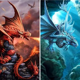 Prime 10244 3D Ateş Ejderhası ve Su Ejderhası 2'li 200 Parça Puzzle
