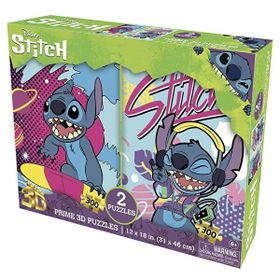 Prime 10274 3D Disney Stitch 2'li 300 Parça Puzzle