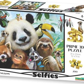 Prime 10541 3D Hayvanat Bahçesi Selfie 63 Parça Puzzle