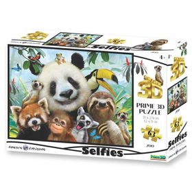 Prime 10541 3D Hayvanat Bahçesi Selfie 63 Parça Puzzle