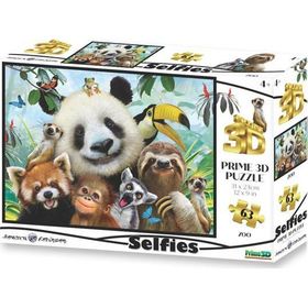 Prime 10541 3D Hayvanat Bahçesi Selfie 63 Parça Puzzle