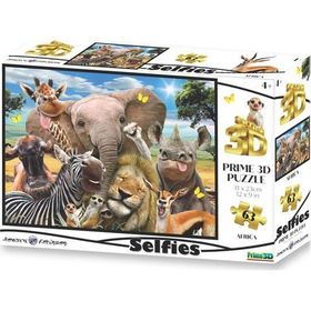 Prime 10543 3D Afrika Selfie 63 Parça Puzzle