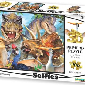 Prime 10602 3D Dinozor Selfie 100 Parça Puzzle