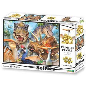 Prime 10602 3D Dinozor Selfie 100 Parça Puzzle