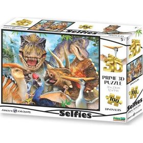 Prime 10602 3D Dinozor Selfie 100 Parça Puzzle