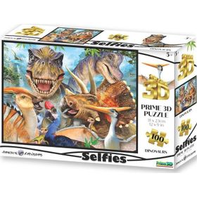 Prime 10602 3D Dinozor Selfie 100 Parça Puzzle