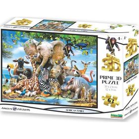 Prime 10638 3D Afrika Smile 63 Parça Puzzle