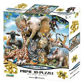Prime 10873 3D Afrika Smile 150 Parça Puzzle