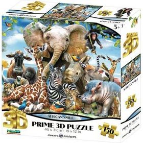 Prime 10873 3D Afrika Smile 150 Parça Puzzle