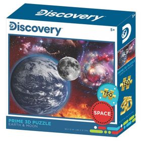 Prime 10884 3D Discovery Dünya ve Ay 150 Parça Puzzle