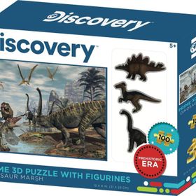 Prime 15546 3D Dinozor Bataklığı 100 Parça Puzzle ve Figür Set