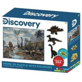 Prime 15546 3D Dinozor Bataklığı 100 Parça Puzzle ve Figür Set