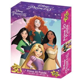 Prime 33357 3D Disney Prensesler 200 Parça Puzzle