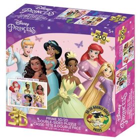 Prime 37550 3D Disney Princess Çift Taraflı 200 Parça Puzzle