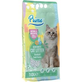 Prime Bentonit Kokusuz Topaklaşan Kalın 10 lt Kedi Kumu