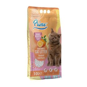 Prime Bentonit Portakal Kokulu Topaklaşan İnce 10 lt Kedi Kumu