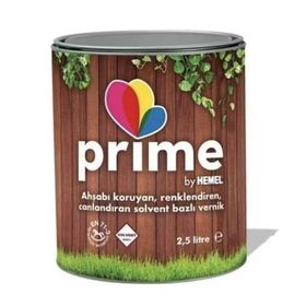 Prime Şeffaf 2.5 lt Solvent Bazlı Ahşap Vernik