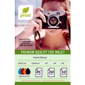 Print Epson L3151 Premium Parlak 260 gr 10x15 50 Yaprak Fotoğraf Kağıdı