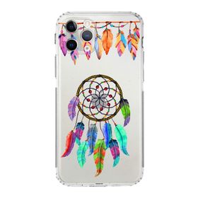 Printify Apple iPhone 11 Pro Max ile Uyumlu Nazar Boncuğu 6 Baskılı Kamera Korumalı Şeffaf Silikon Kılıf