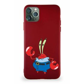 Printify Apple Iphone 11 Pro Max Soft Premier Kapak Bay Yengeç Tasarımlı Silikon Mürdüm Kılıf