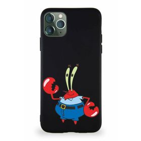 Printify Apple Iphone 11 Pro Max Soft Premier Kapak Bay Yengeç Tasarımlı Silikon Siyah Kılıf