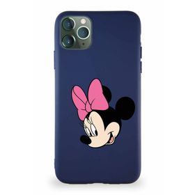 Printify Apple Iphone 11 Pro Max Soft Premier Kapak Minnie Mouse-B Tasarımlı Silikon Lacivert Kılıf