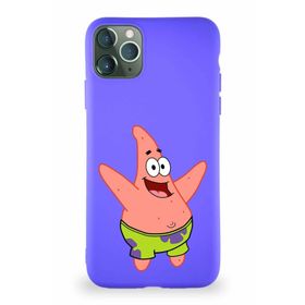 Printify Apple Iphone 11 Pro Max Soft Premier Kapak Patrick Yıldız Tasarımlı Silikon Mor Kılıf