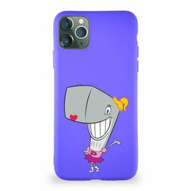 Printify Apple Iphone 11 Pro Max Soft Premier Kapak Pearl Yengeç Tasarımlı Silikon Mor Kılıf