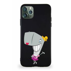 Printify Apple Iphone 11 Pro Max Soft Premier Kapak Pearl Yengeç Tasarımlı Silikon Siyah Kılıf