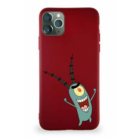 Printify Apple Iphone 11 Pro Max Soft Premier Kapak Plankton Tasarımlı Silikon Mürdüm Kılıf