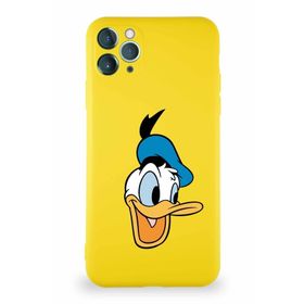 Printify Apple Iphone 11 Pro Max Uyumlu Soft Premier Kapak Donald Duck-A Tasarımlı Silikon Sarı Kılıf