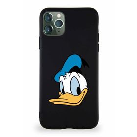 Printify Apple Iphone 11 Pro Max Uyumlu Soft Premier Kapak Donald Duck-B Tasarımlı Silikon Siyah Kılıf