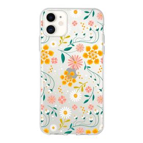Printify Apple iPhone 11 Uyumlu Kapak Çiçek Tasarımlı 1mm Fit Şeffaf Silikon Kılıf
