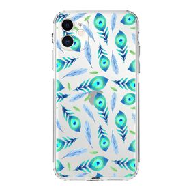 Printify Apple iPhone 11 Uyumlu Nazar Boncuğu 3 Baskılı Kamera Korumalı Şeffaf Silikon Kılıf