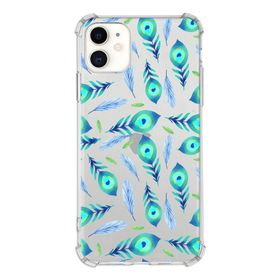 Printify Apple iPhone 11 Uyumlu Nazar Boncuğu 3 Baskılı Şeffaf Köşe Korumalı Antişok Kılıf