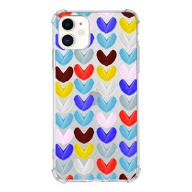 Printify Apple iPhone 11 Uyumlu Water Color 1 Baskılı Şeffaf Köşe Korumalı Antişok Kılıf