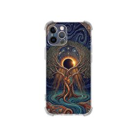 Printify Apple iPhone 11pro ile Uyumlu Simya Serisi Kozmik Denge Tasarımlı Uv Baskılı Köşe Korumalı Antişok Kılıf