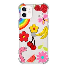 Printify Apple iPhone 12 Mini Uyumlu Water Color 5 Baskılı Şeffaf Köşe Korumalı Antişok Kılıf