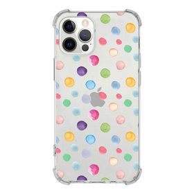 Printify Apple iPhone 12 Pro Max Uyumlu Water Color 6 Baskılı Şeffaf Köşe Korumalı Antişok Kılıf