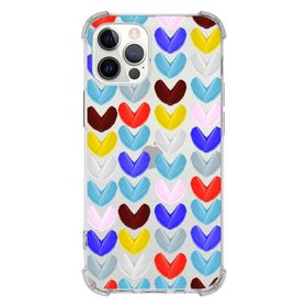 Printify Apple iPhone 12 Pro Uyumlu Water Color 1 Baskılı Şeffaf Köşe Korumalı Antişok Kılıf